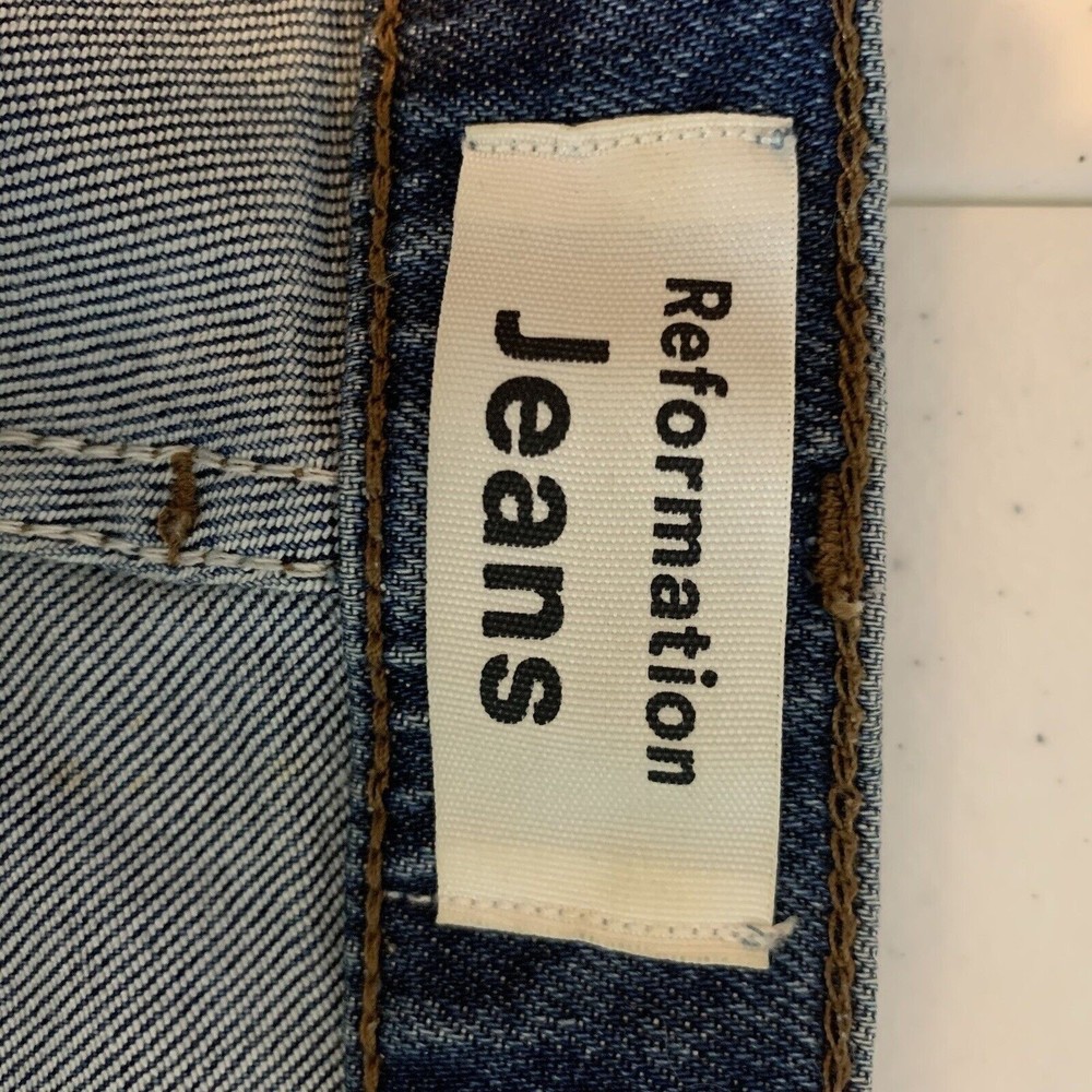 Reformation Jeans JEANS Sz 29 Women's  High Rise Skinny Blue Denim Syracuse 8222 - Picture 9 of 12